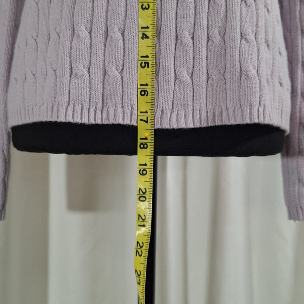 St. John’s Bay Classic Cable Knit Sweater Women’s Medium Lavender Light Purple - Picture 9 of 15